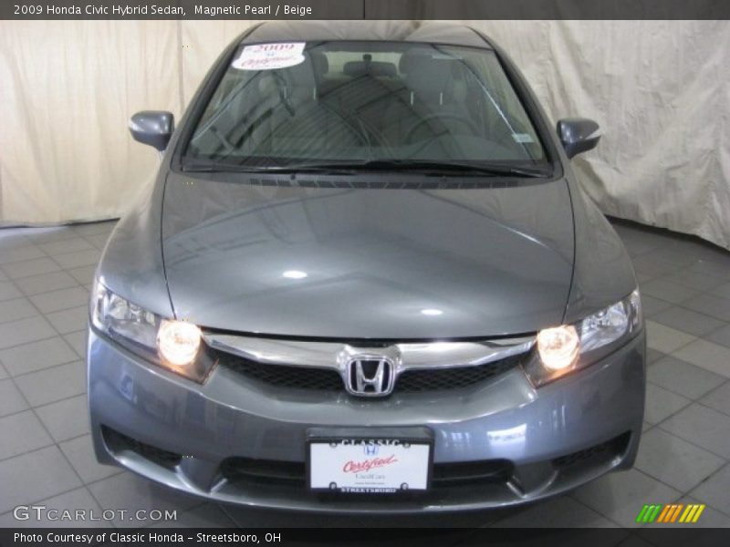 Magnetic Pearl / Beige 2009 Honda Civic Hybrid Sedan