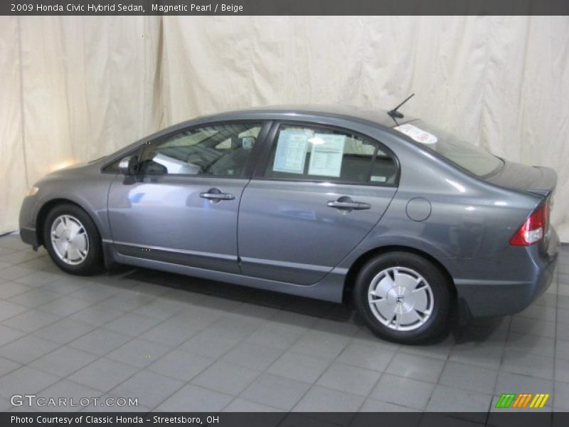 Magnetic Pearl / Beige 2009 Honda Civic Hybrid Sedan