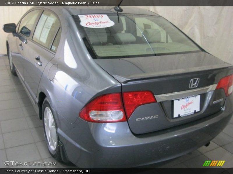 Magnetic Pearl / Beige 2009 Honda Civic Hybrid Sedan