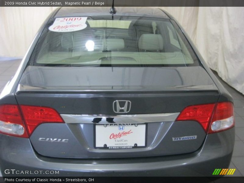 Magnetic Pearl / Beige 2009 Honda Civic Hybrid Sedan