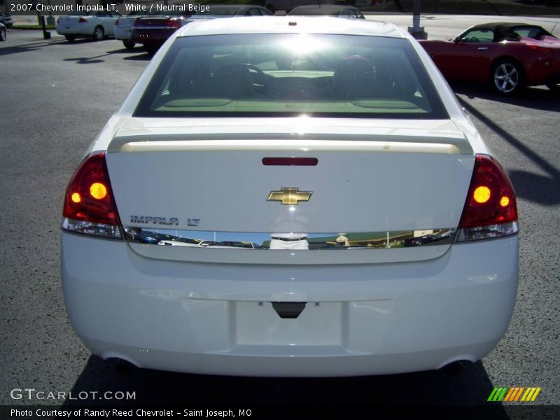 White / Neutral Beige 2007 Chevrolet Impala LT