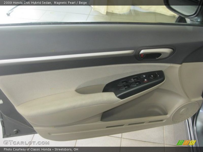 Magnetic Pearl / Beige 2009 Honda Civic Hybrid Sedan