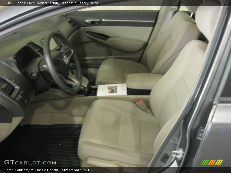 Magnetic Pearl / Beige 2009 Honda Civic Hybrid Sedan