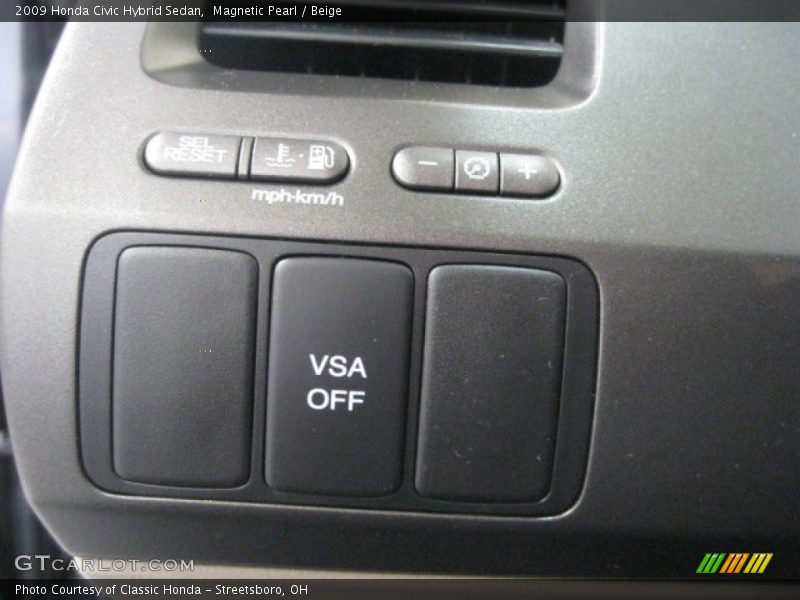 Magnetic Pearl / Beige 2009 Honda Civic Hybrid Sedan