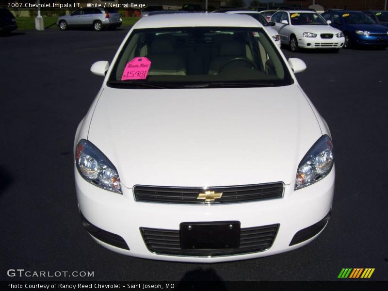 White / Neutral Beige 2007 Chevrolet Impala LT