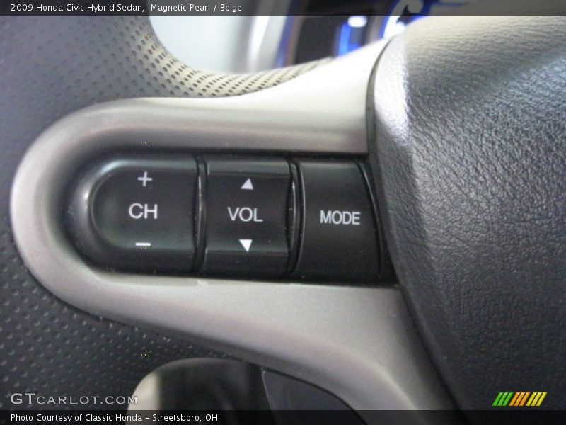Magnetic Pearl / Beige 2009 Honda Civic Hybrid Sedan
