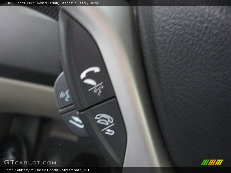 Magnetic Pearl / Beige 2009 Honda Civic Hybrid Sedan