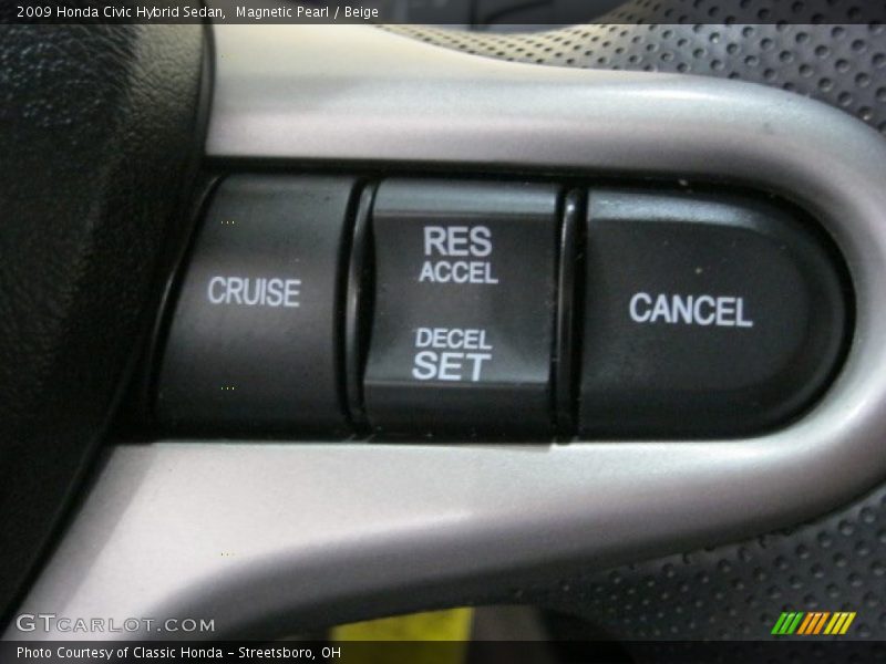 Magnetic Pearl / Beige 2009 Honda Civic Hybrid Sedan