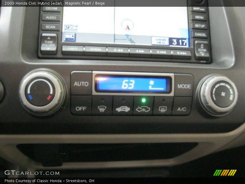 Magnetic Pearl / Beige 2009 Honda Civic Hybrid Sedan