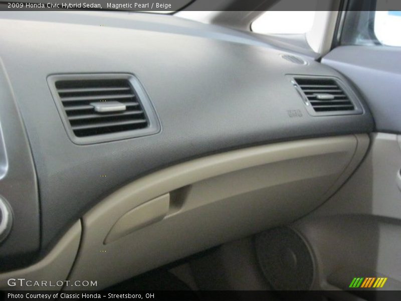 Magnetic Pearl / Beige 2009 Honda Civic Hybrid Sedan