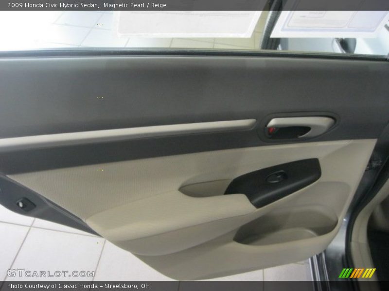 Magnetic Pearl / Beige 2009 Honda Civic Hybrid Sedan