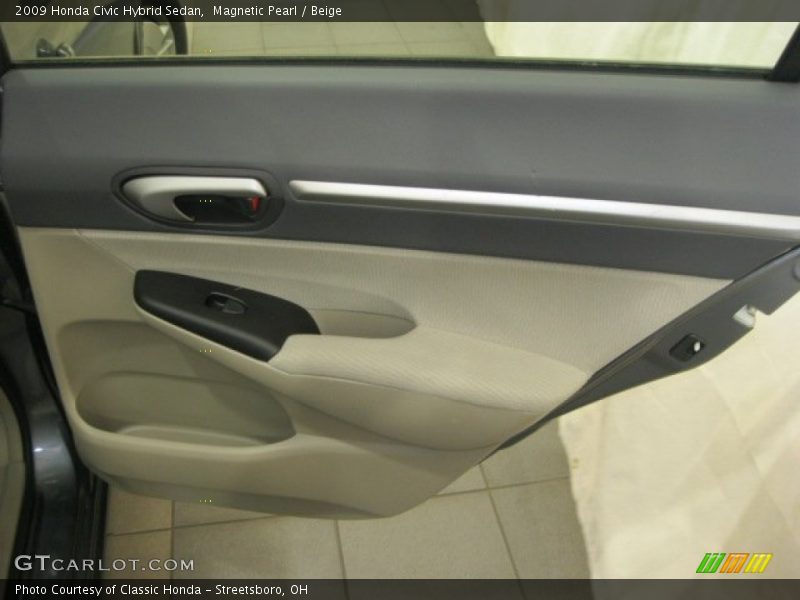 Magnetic Pearl / Beige 2009 Honda Civic Hybrid Sedan
