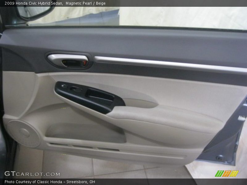 Magnetic Pearl / Beige 2009 Honda Civic Hybrid Sedan