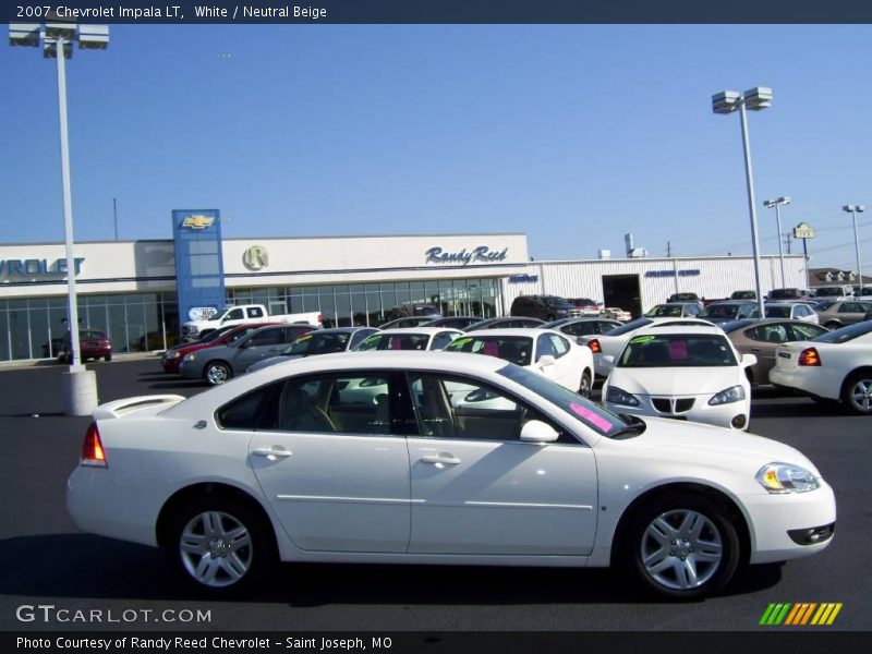 White / Neutral Beige 2007 Chevrolet Impala LT