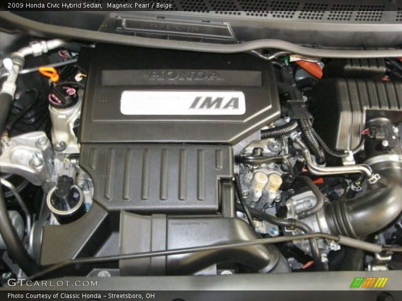 Magnetic Pearl / Beige 2009 Honda Civic Hybrid Sedan
