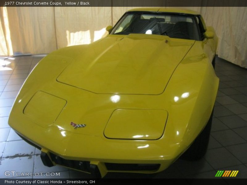 Yellow / Black 1977 Chevrolet Corvette Coupe