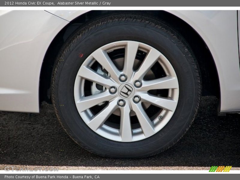 Alabaster Silver Metallic / Gray 2012 Honda Civic EX Coupe