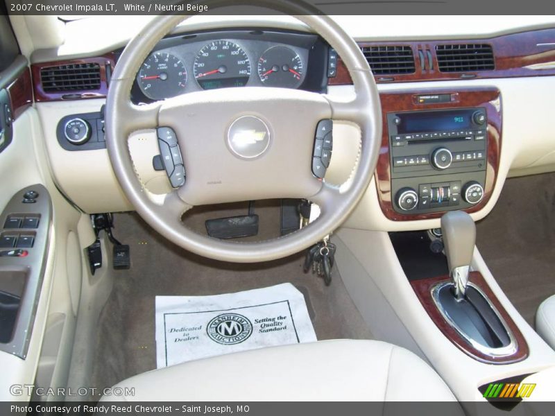 White / Neutral Beige 2007 Chevrolet Impala LT
