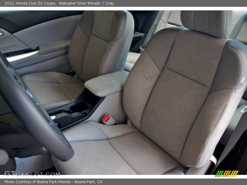 Alabaster Silver Metallic / Gray 2012 Honda Civic EX Coupe