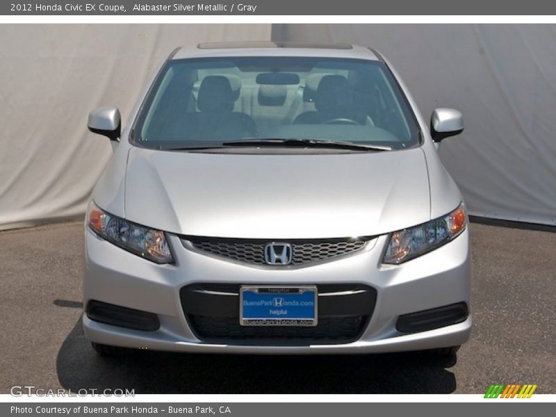 Alabaster Silver Metallic / Gray 2012 Honda Civic EX Coupe