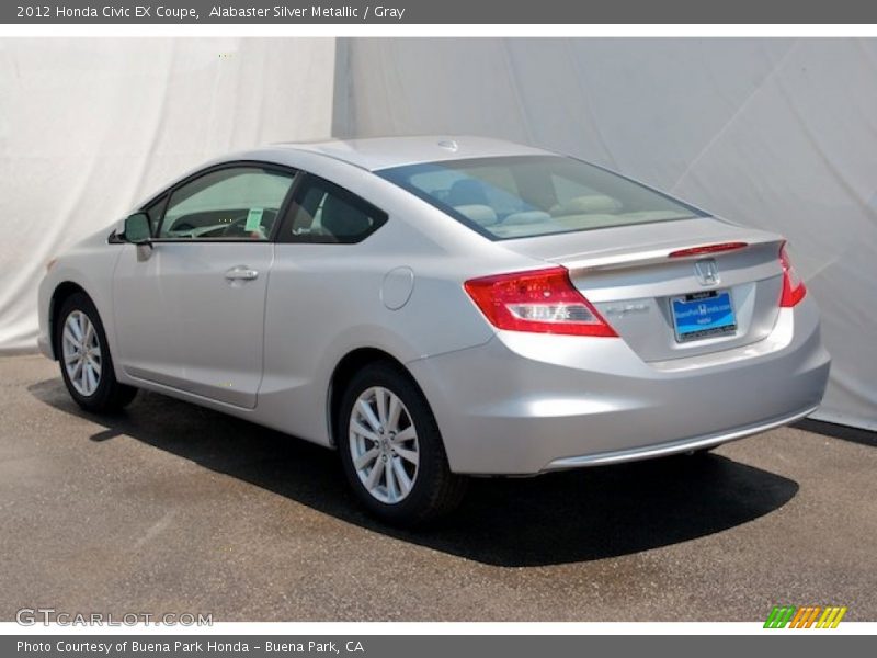 Alabaster Silver Metallic / Gray 2012 Honda Civic EX Coupe