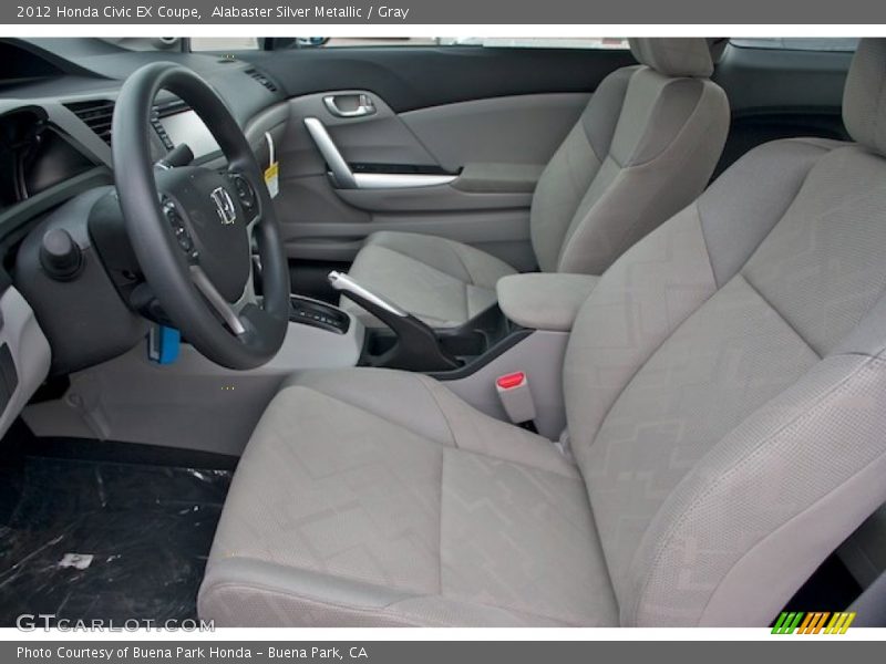 Alabaster Silver Metallic / Gray 2012 Honda Civic EX Coupe