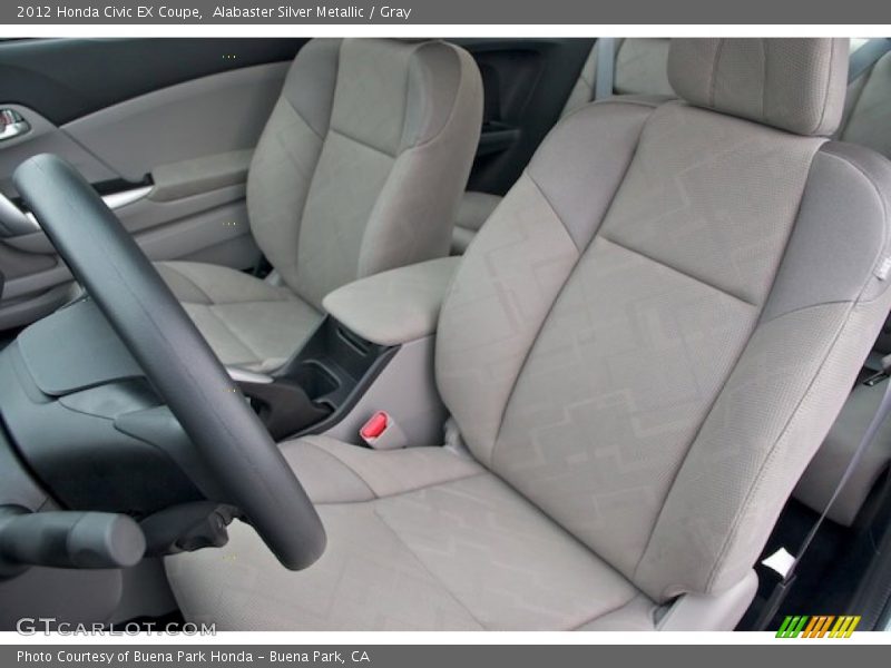 Alabaster Silver Metallic / Gray 2012 Honda Civic EX Coupe