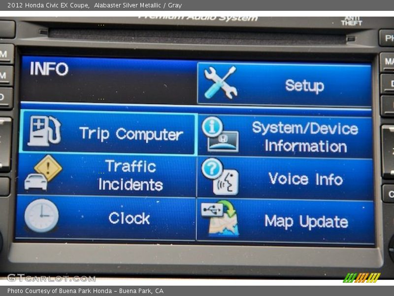 Alabaster Silver Metallic / Gray 2012 Honda Civic EX Coupe