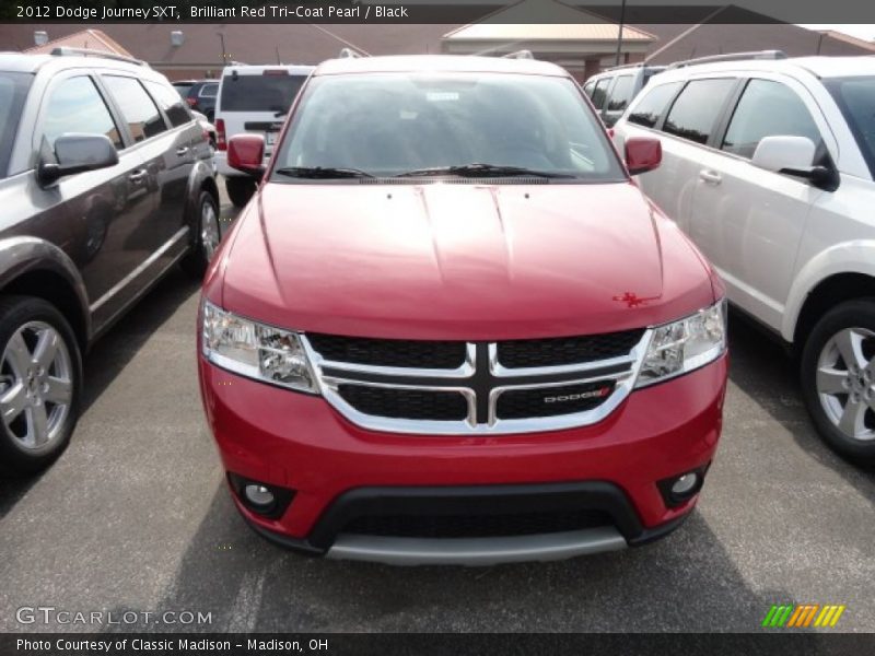 Brilliant Red Tri-Coat Pearl / Black 2012 Dodge Journey SXT