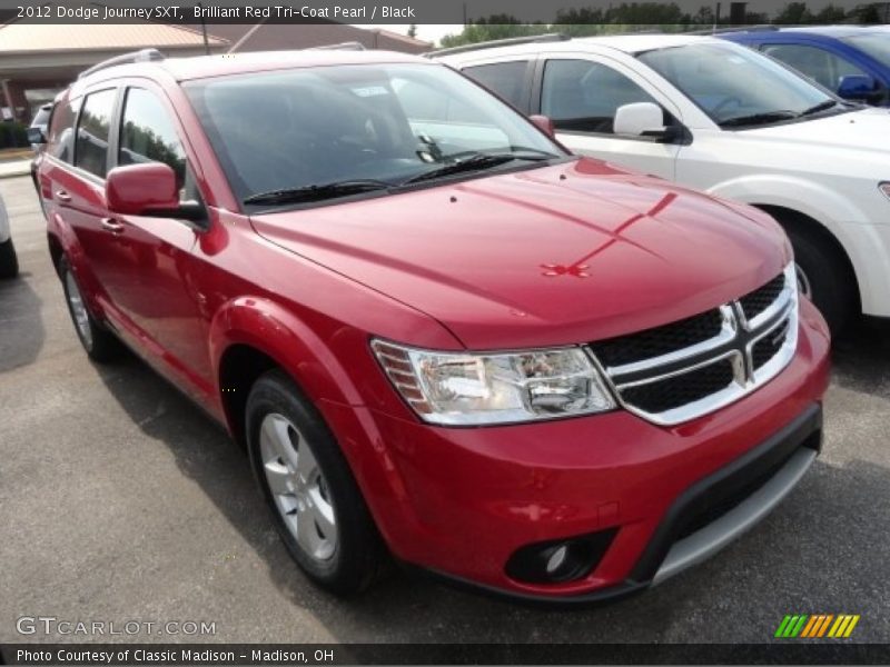 Brilliant Red Tri-Coat Pearl / Black 2012 Dodge Journey SXT