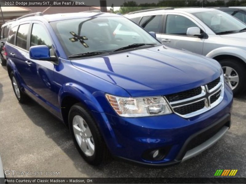 Blue Pearl / Black 2012 Dodge Journey SXT