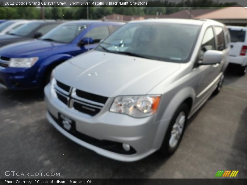 Bright Silver Metallic / Black/Light Graystone 2012 Dodge Grand Caravan Crew