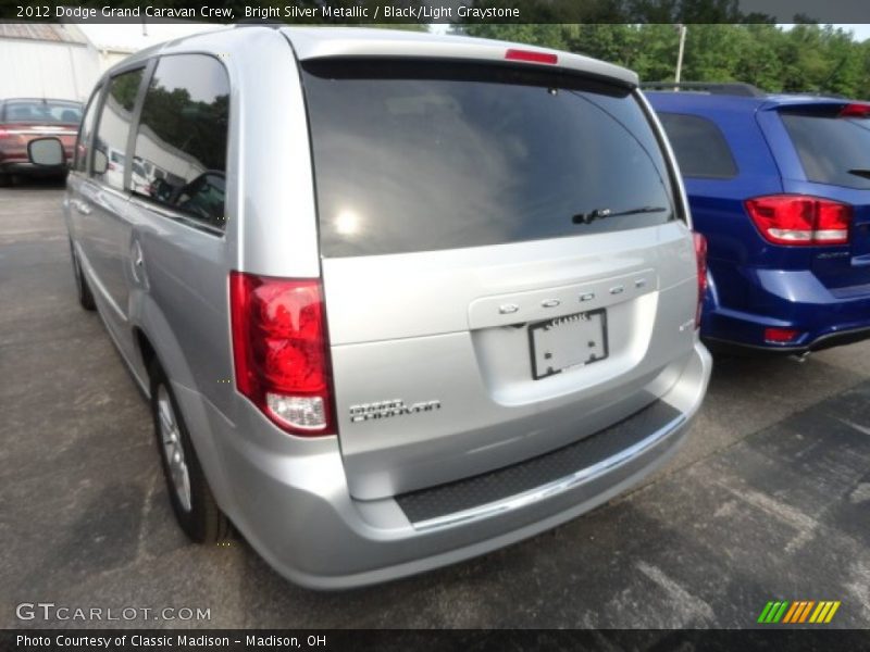 Bright Silver Metallic / Black/Light Graystone 2012 Dodge Grand Caravan Crew