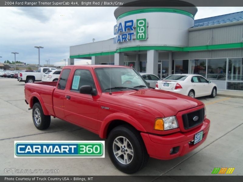 Bright Red / Black/Gray 2004 Ford Ranger Tremor SuperCab 4x4