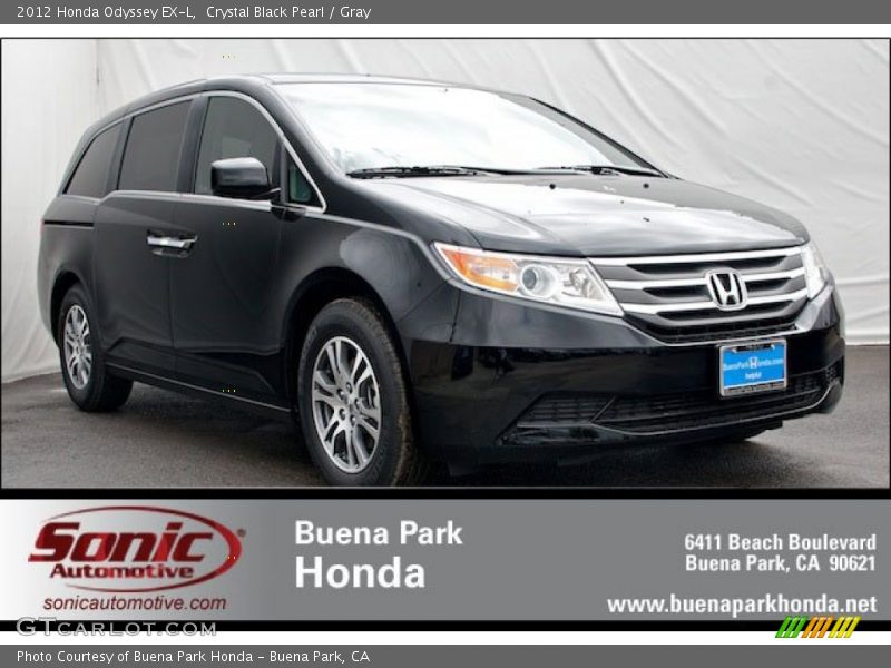 Crystal Black Pearl / Gray 2012 Honda Odyssey EX-L