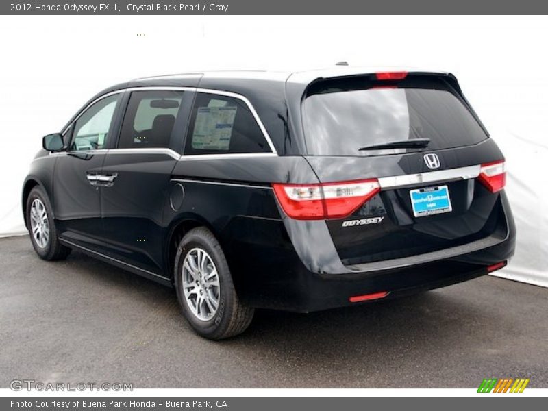Crystal Black Pearl / Gray 2012 Honda Odyssey EX-L