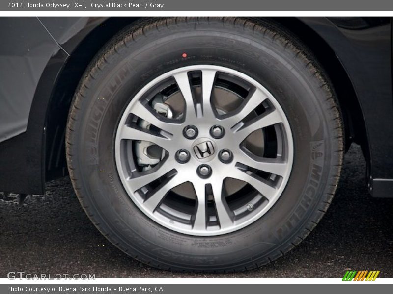 Crystal Black Pearl / Gray 2012 Honda Odyssey EX-L