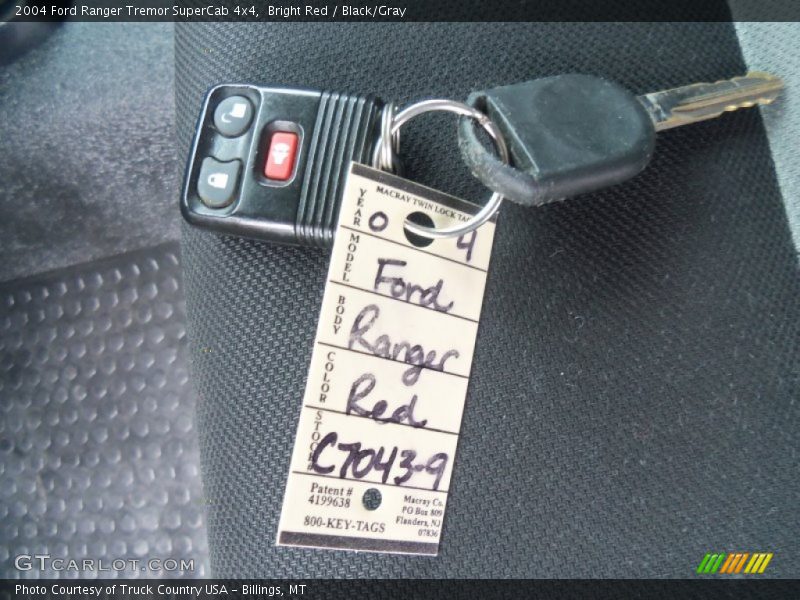 Bright Red / Black/Gray 2004 Ford Ranger Tremor SuperCab 4x4