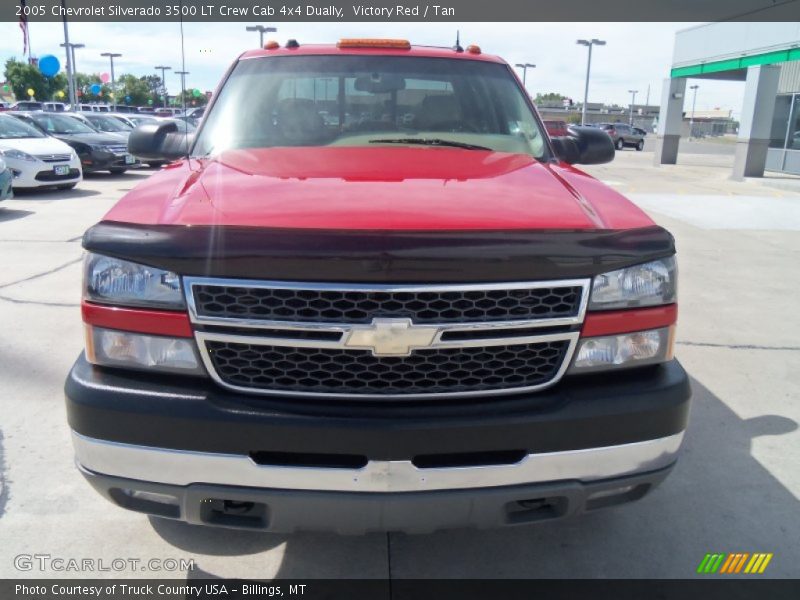 Victory Red / Tan 2005 Chevrolet Silverado 3500 LT Crew Cab 4x4 Dually