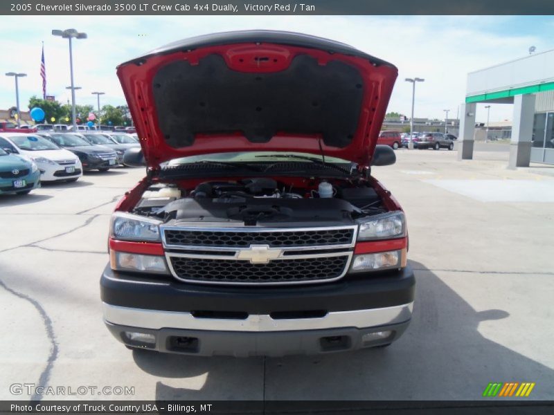 Victory Red / Tan 2005 Chevrolet Silverado 3500 LT Crew Cab 4x4 Dually