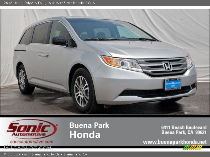 Alabaster Silver Metallic / Gray 2012 Honda Odyssey EX-L