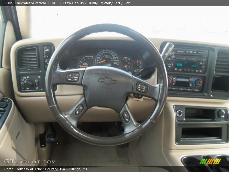 Victory Red / Tan 2005 Chevrolet Silverado 3500 LT Crew Cab 4x4 Dually