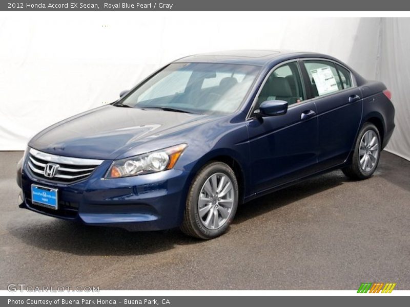 Royal Blue Pearl / Gray 2012 Honda Accord EX Sedan