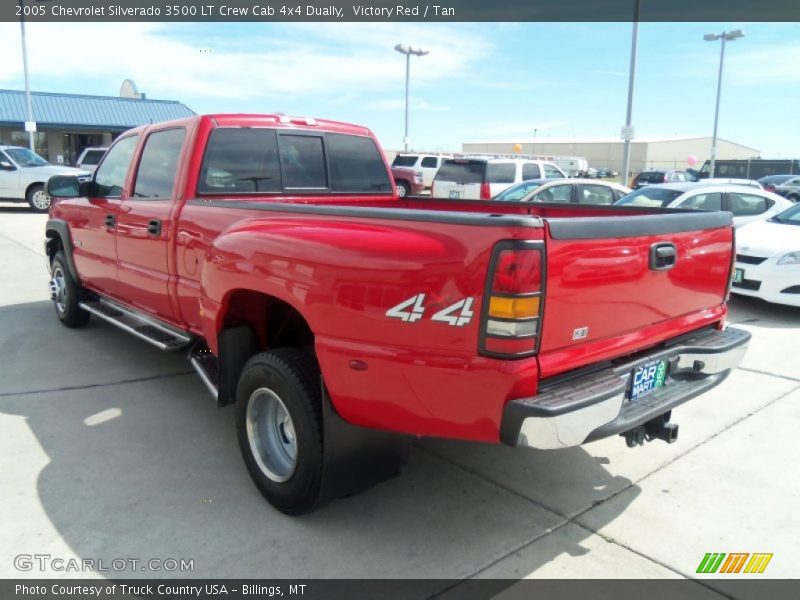 Victory Red / Tan 2005 Chevrolet Silverado 3500 LT Crew Cab 4x4 Dually