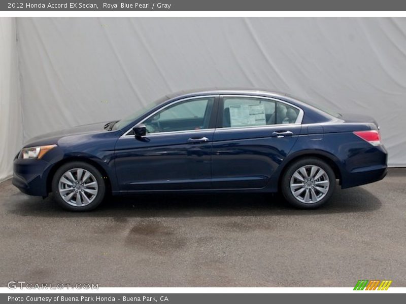 Royal Blue Pearl / Gray 2012 Honda Accord EX Sedan