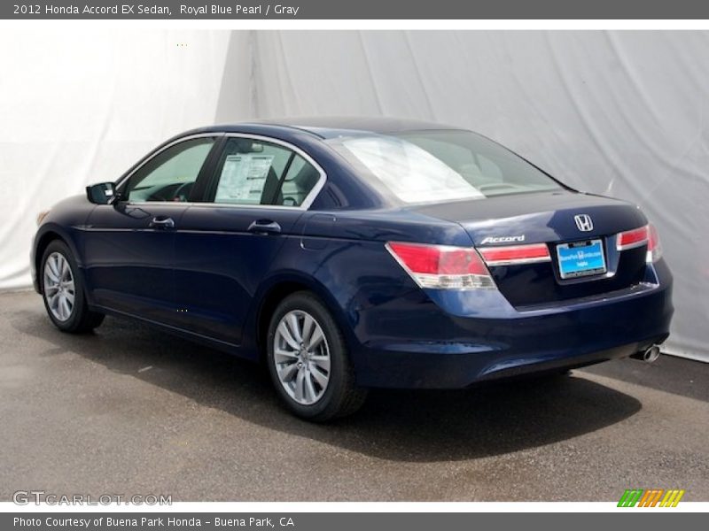 Royal Blue Pearl / Gray 2012 Honda Accord EX Sedan