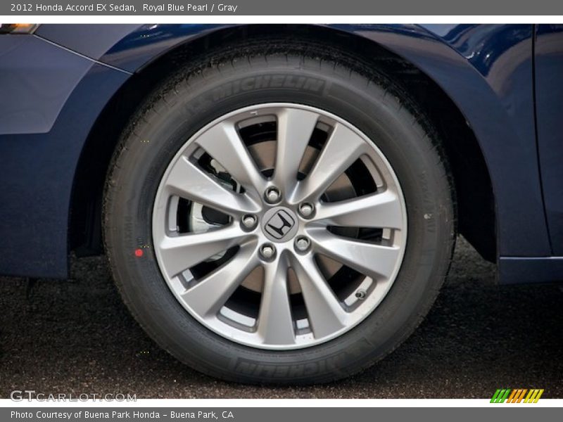 Royal Blue Pearl / Gray 2012 Honda Accord EX Sedan