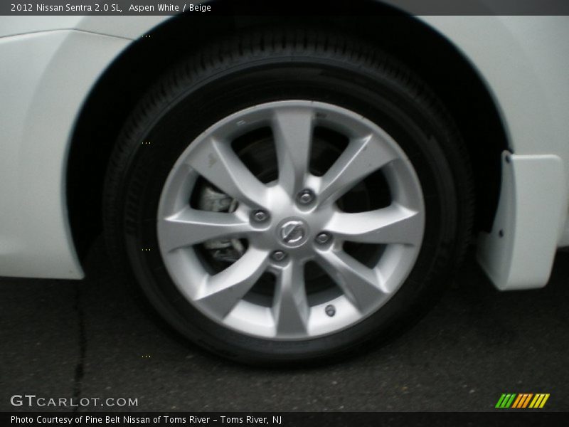 Aspen White / Beige 2012 Nissan Sentra 2.0 SL