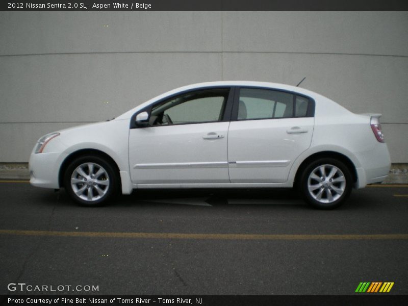 Aspen White / Beige 2012 Nissan Sentra 2.0 SL