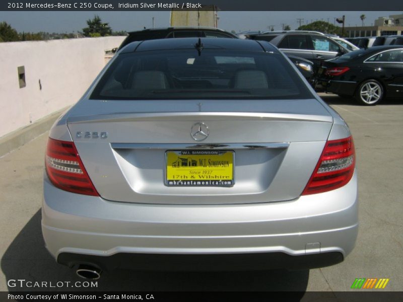 Iridium Silver Metallic / Black 2012 Mercedes-Benz C 250 Coupe